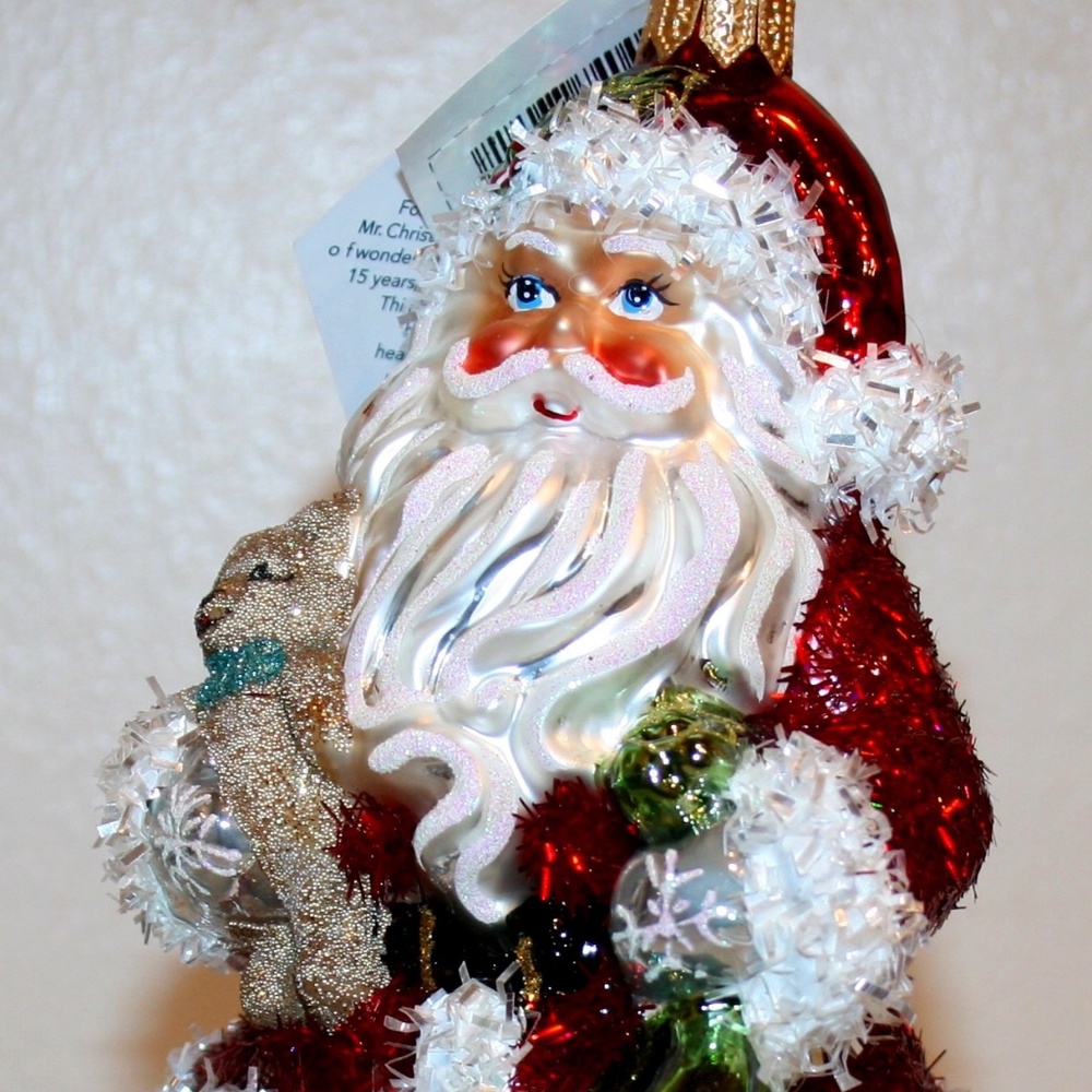 CHRISTOPHER RADKO Santa DEC 24th Glass Christmas ornament HEARTFULLY YOURS